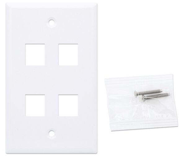 Placca Porta Frutti 4 Posti Mod.503 Bianco - immagine 4