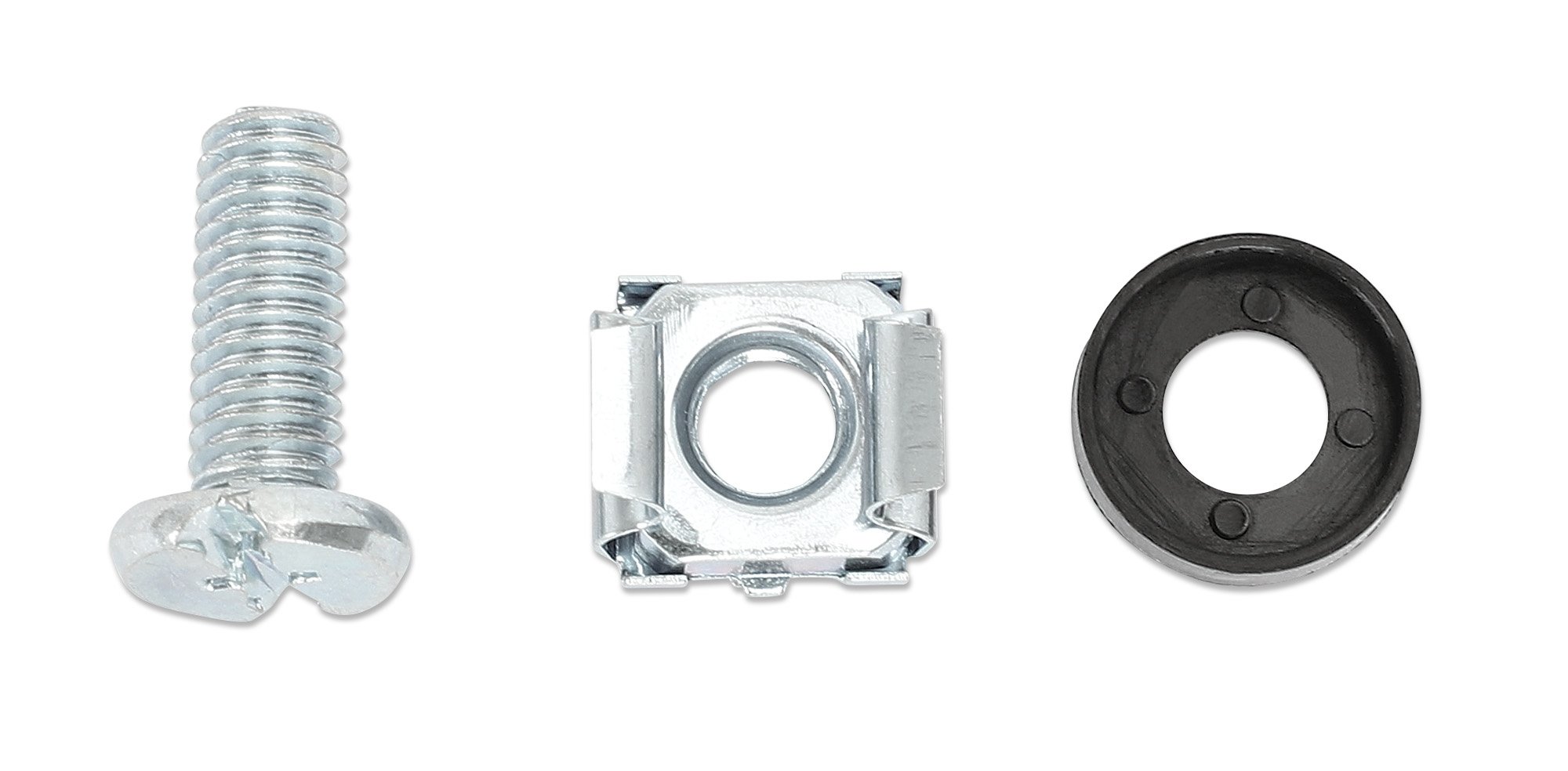 Kit Set 50 Viti 50 Dadi e 50 Rondelle per Montaggio Rack Silver - immagine 5