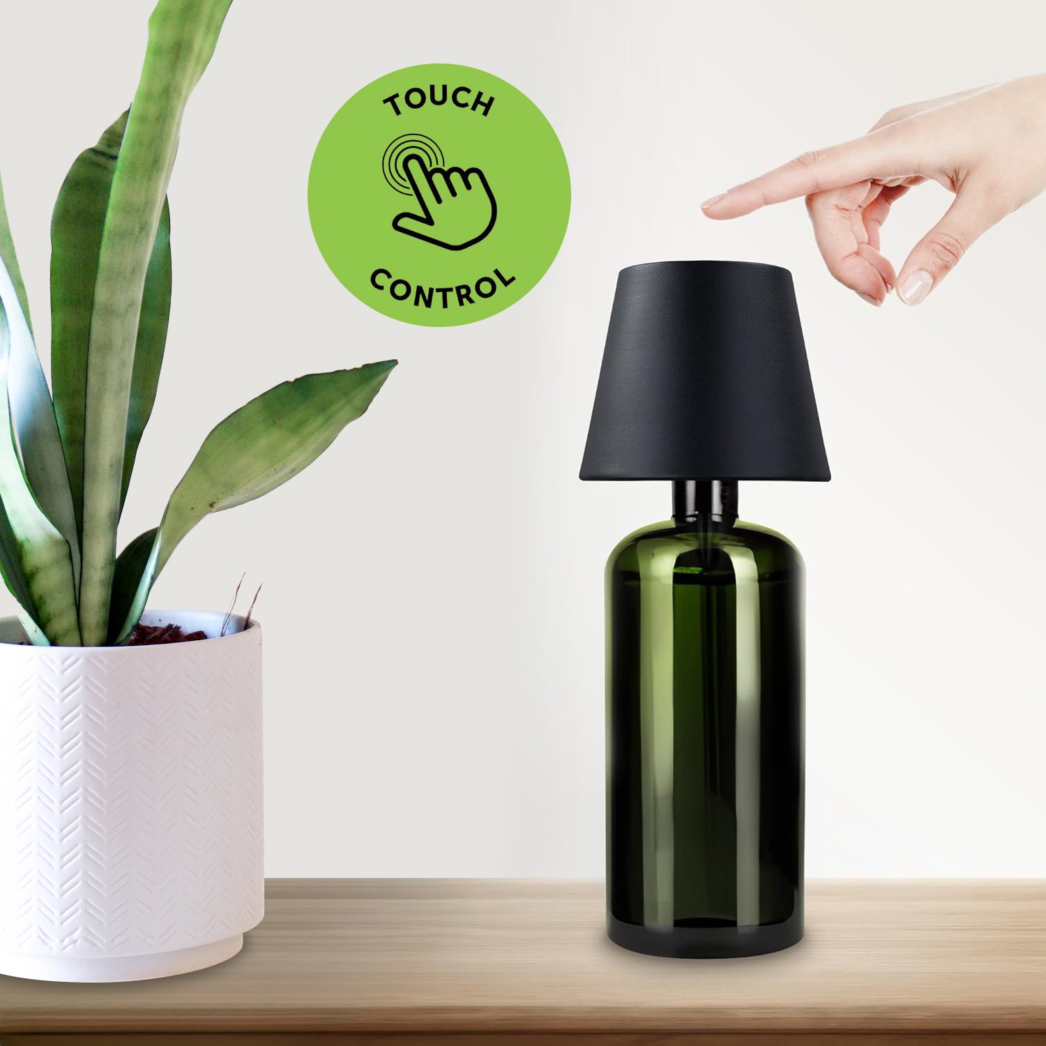 Lampada LED Paralume per Bottiglie Dimmerabile Batteria Ricaricabile Alimentazione USB-C™ - immagine 5