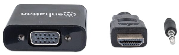 Cavo Convertitore da HDMI a VGA con Audio e MicroUsb 30cm Nero - immagine 5