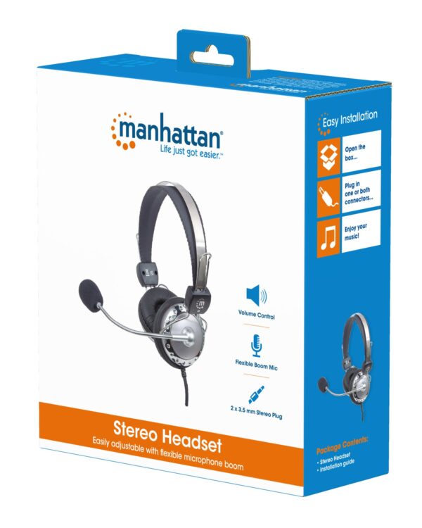 Cuffia Stereo con Microfono con Asta Flessibile - immagine 5