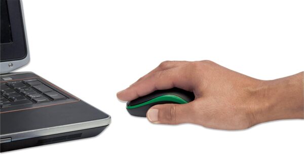 Mouse Ottico Wireless con Micro Ricevitore USB 1000dpi Nero/Verde - immagine 5