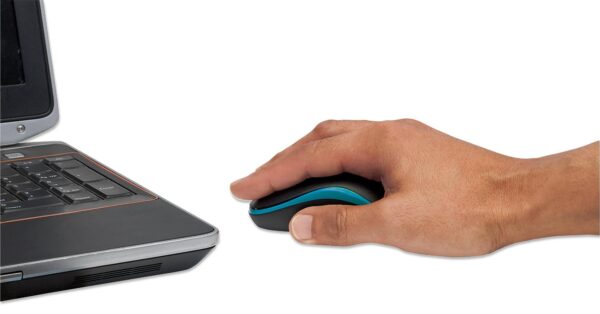 Mouse Ottico Wireless con Micro Ricevitore USB 1000dpi Nero/Azzurro - immagine 5