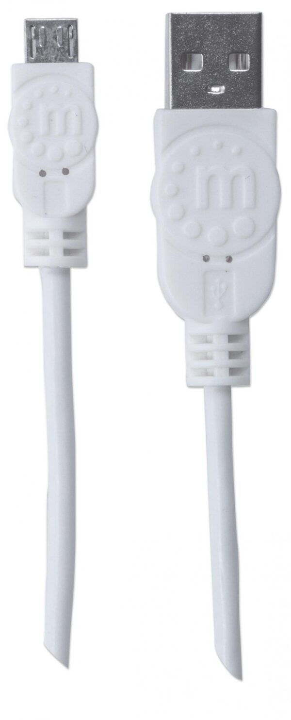 Cavo USB 2.0 A maschio/Micro B maschio 3 metri Bianco - immagine 5
