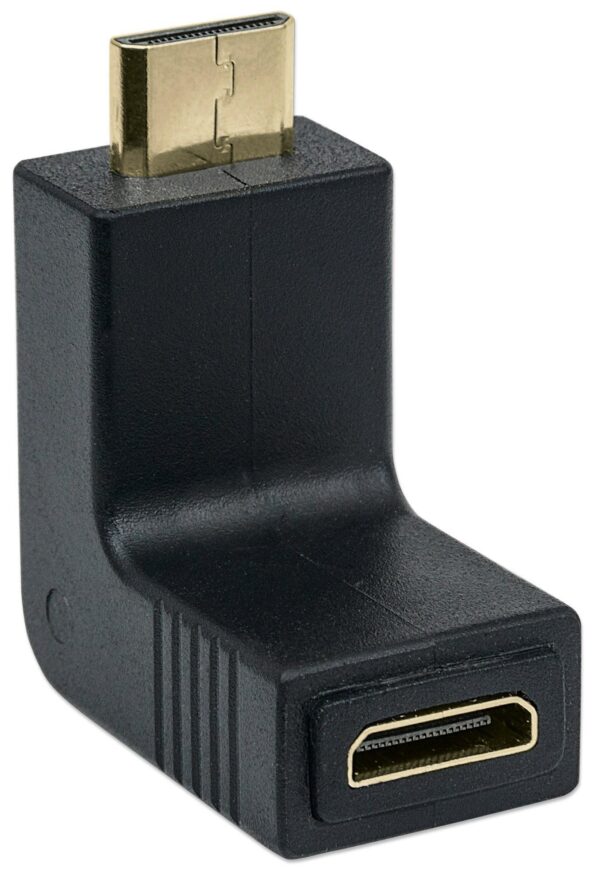 Adattatore HDMI Mini C Femmina a Mini C Maschio Angolato Nero - immagine 5