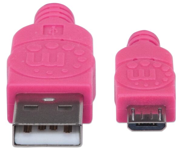 Cavo Micro USB Guaina Intrecciata USB2.0 A M/MicroB M Viola Blister - immagine 5