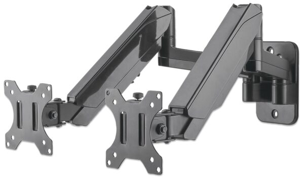 Staffa a Muro con Molla a Gas per due Monitor 17-32'' - immagine 5