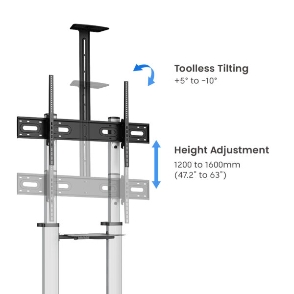 Supporto a Pavimento Trolley TV LCD/LED/Plasma 60-100'' - immagine 5