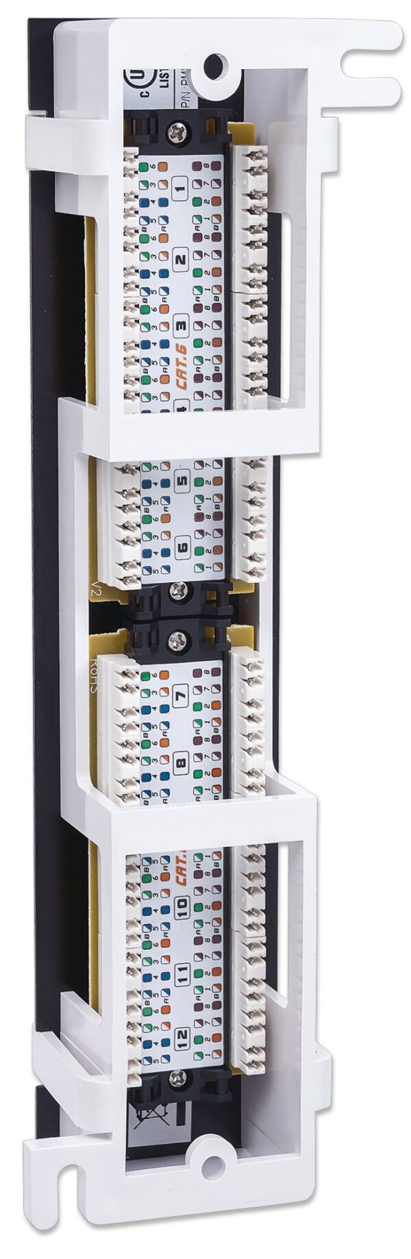 Pannello Patch 12 Porte UTP Cat6 Installazione a Muro - immagine 5