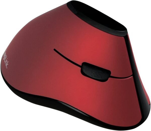 Mouse Verticale Ottico Ergonomico Wireless 1200dpi Rosso - immagine 5