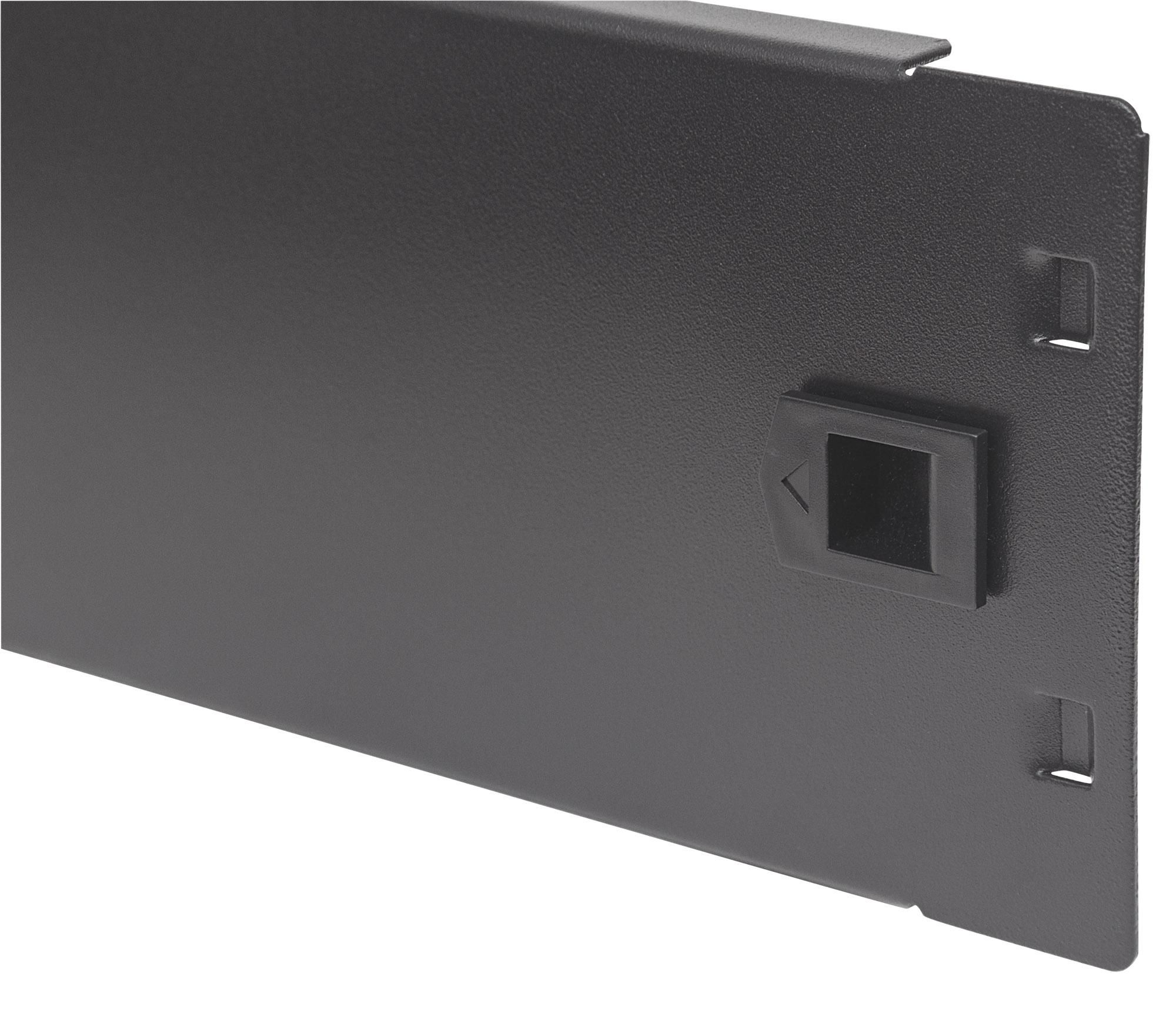 Pannello Cieco Toolless a Clip per Armadi Rack 19'' 2U Nero - immagine 5