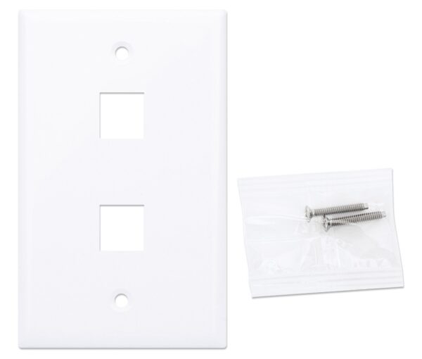 Placca Porta Frutti 2 Posti Mod.503 Bianco - immagine 4