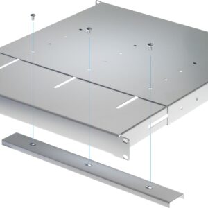 Mensola estensibile per Rack 19'' 1U Grigio 4 punti