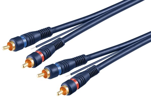 Cavo audio video 2 RCA M/M 5 m blu
