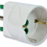 Adattatore Schuko Spina 2P+T 16A-Presa Schuko 2P+T