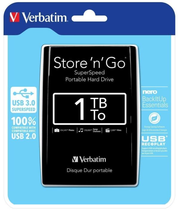 Hard Disk Esterno 2.5'' Store 'n' Go 1TB USB 3.0 Nero - immagine 2