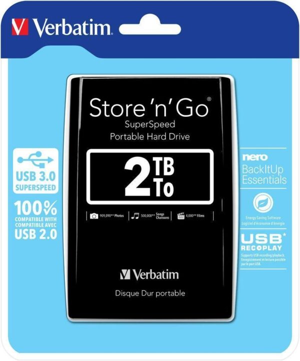 Hard Disk Esterno 2.5'' Store 'n' Go 2TB USB 3.0 Nero - immagine 2
