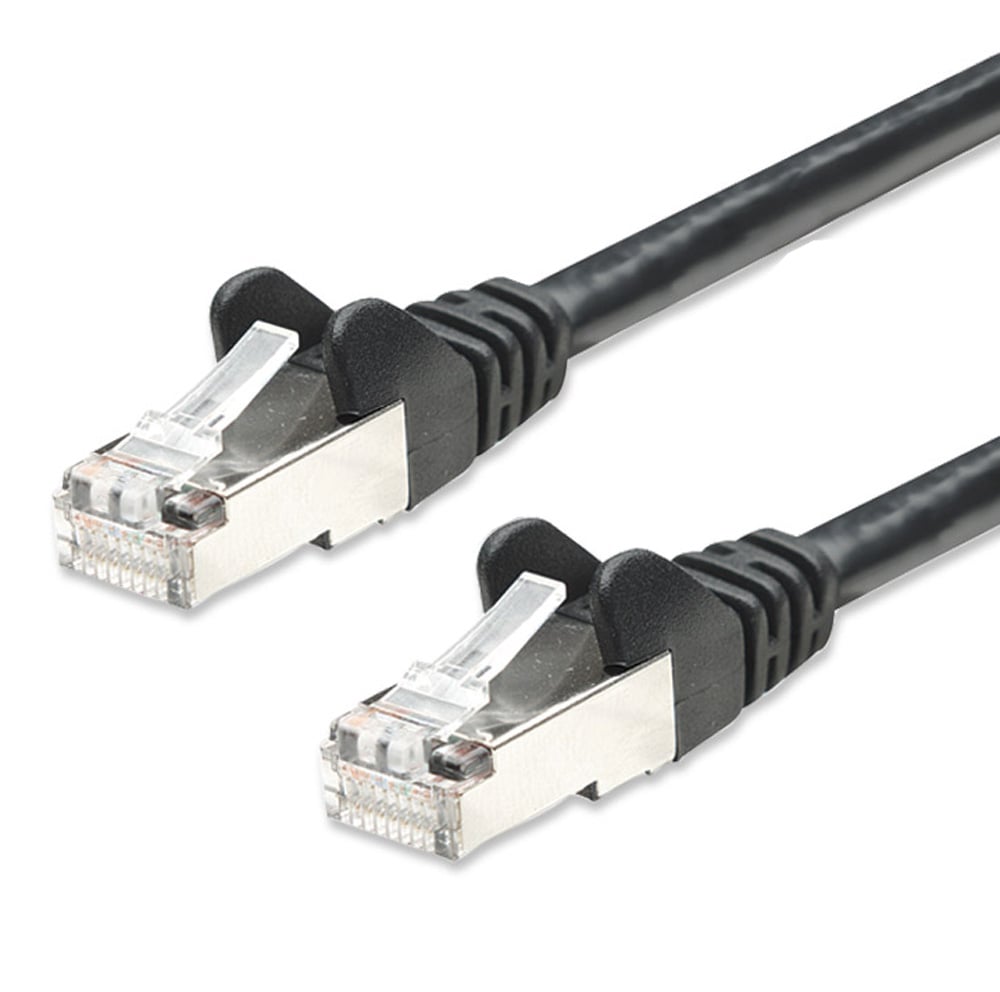 Cavo di rete Patch in Rame Schermato Cat. 5e Nero F/UTP 1 m