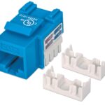 Frutto Keystone RJ45 Cat.6 UTP non schermato Blu