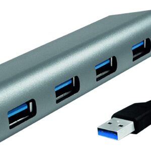 Hub USB 3.0 SuperSpeed 4 porte Alluminio Silver