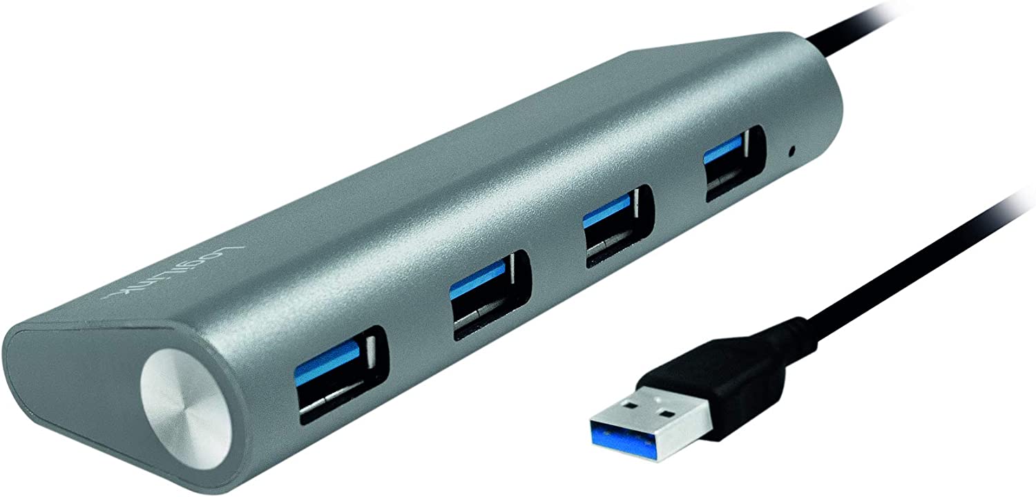 Hub USB 3.0 SuperSpeed 4 porte Alluminio Silver