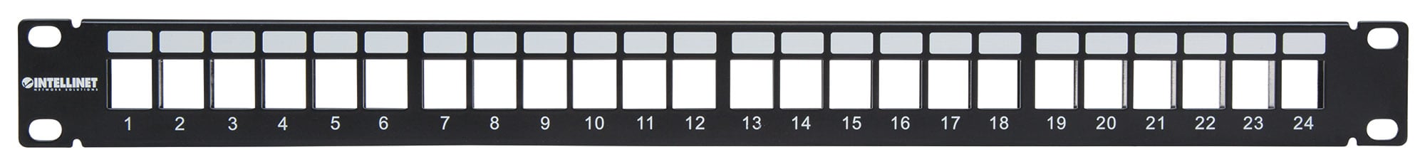 Pannello Patch Modulare Senza Frutti 24 Posti Nero