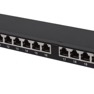 Pannello Patch 24 posti 19'' 0.5U Cat6 FTP Nero