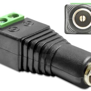 Adattatore Alimentazione Plug DC 2.5 x 5.5 mm Femmina Terminal Block 2 pin