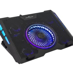 Dissipatore USB per Notebook fino a 17.3'' con 6 Regolazioni di Altezza e 2 Porte USB