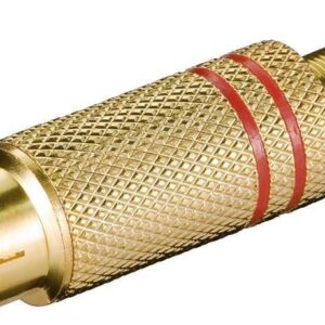 Connettore Audio RCA Maschio Dorato, Rosso