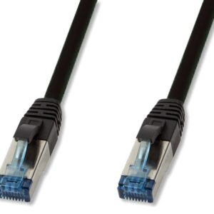 Cavo Patch Cat.6A S/FTP PUR IP20 UV 10m Nero