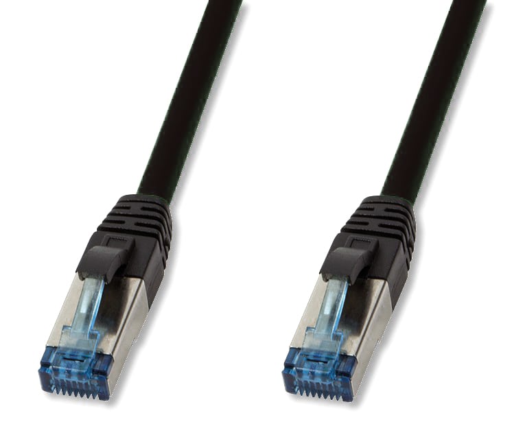 Cavo Patch Cat.6A S/FTP PUR IP20 UV 10m Nero