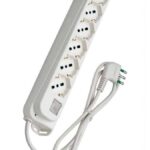 Multipresa 6 Posti Schuko con Interruttore e Cavo 1,5m Bianco