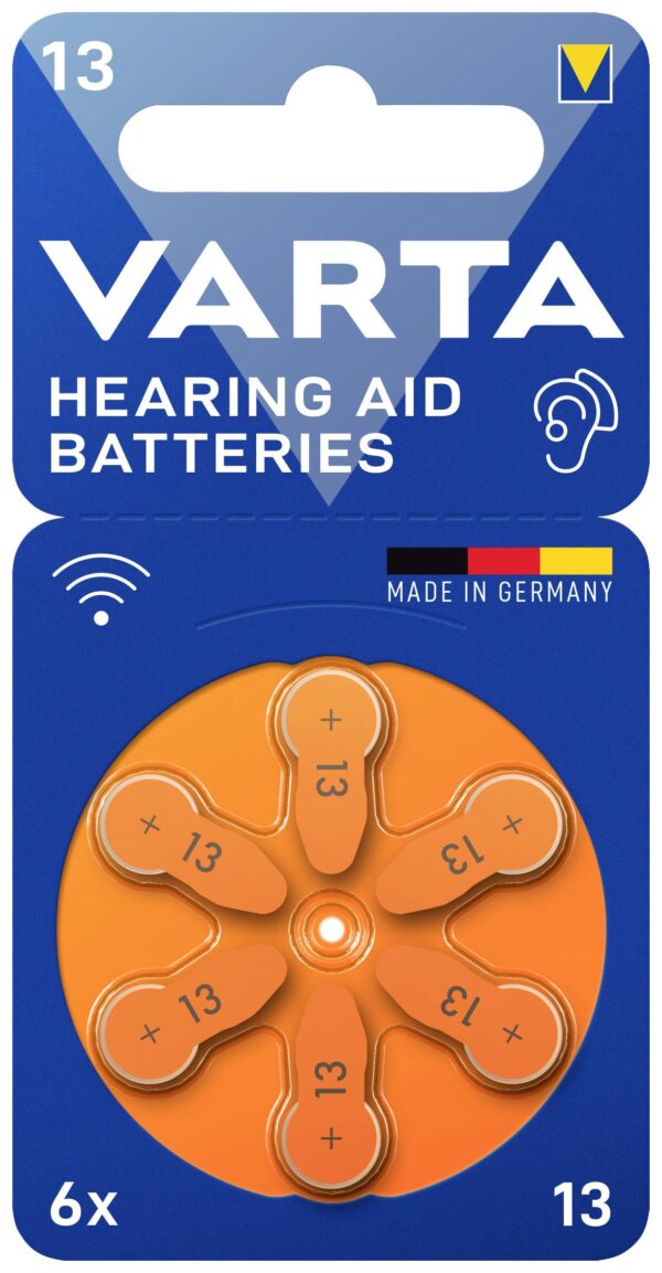 Batterie a Bottone per Apparecchi Acustici V13 6pz