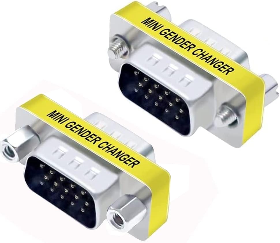Mini Gender Changer VGA DB 15 poli HD M/M
