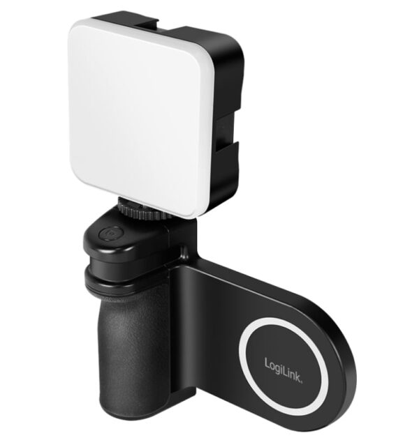 Impugnatura Magnetica per Smartphone con Telecomando Wireless e Luce a 3 Livelli di Luminosità - immagine 6