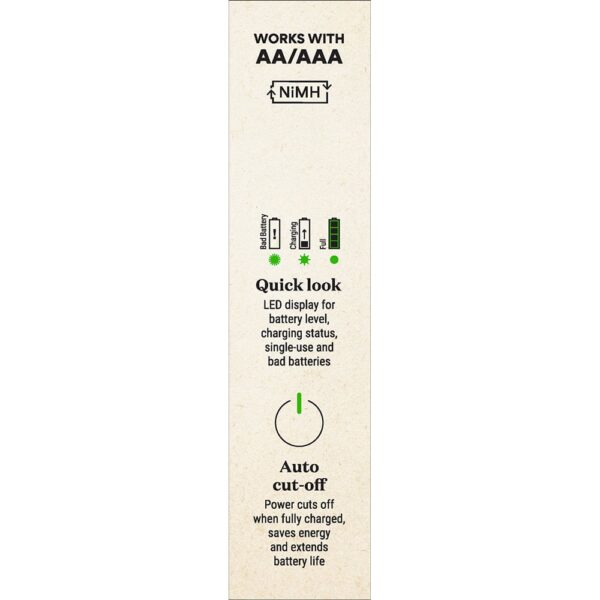 Caricabatterie per AA e AAA con 4 Batterie AA NiMH da 2100 mAh Incluse - immagine 6