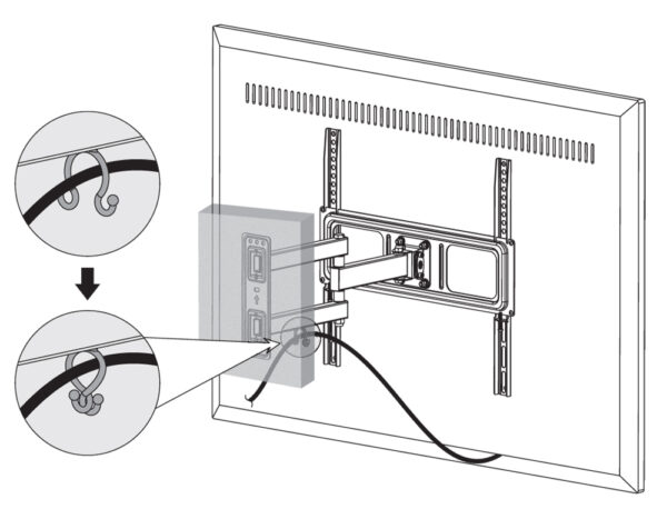 Supporto a Muro per TV LED LCD 32-55'' Full-Motion - immagine 6