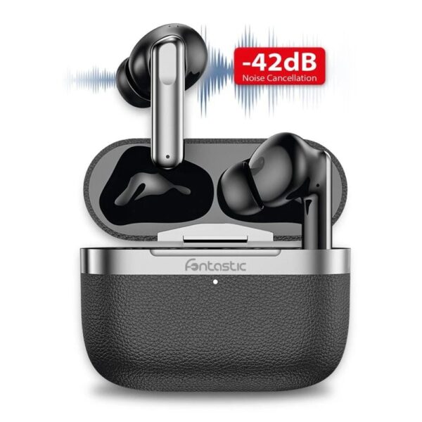 Cuffie Auricolari Wireless TWS Ibride ANC+ENC Aura Nero - immagine 6