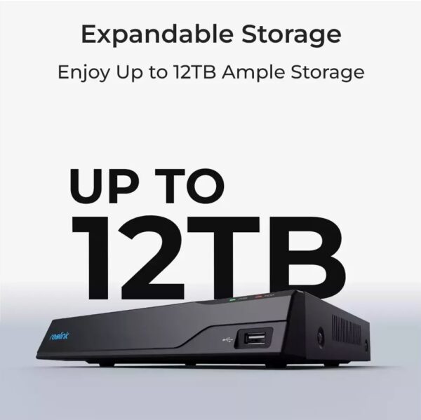 Videoregistratore NVR 4K PoE 8CH 2TB HDD con HDMI e VGA, PN-8 - immagine 6