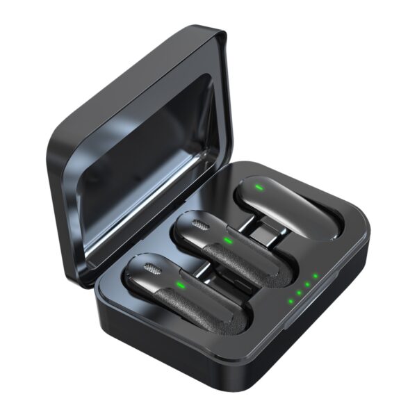 Set 2 Mini Microfoni Lavalier Wireless con Ricevitore USB-C™ e Custodia di Ricarica, TX301 - immagine 6