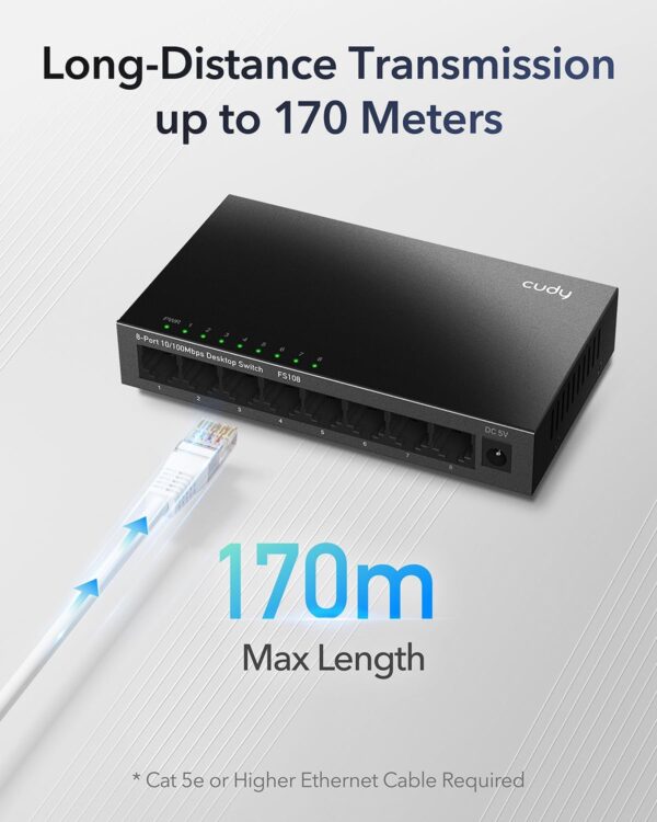 Switch Desktop Gigabit a 8 Porte, GS108 - immagine 6