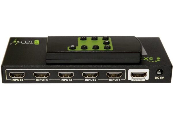 Switch HDMI 5 IN 1 OUT con Telecomando 4K UHD 3D - immagine 6