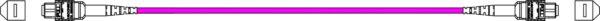 Cavo Patch a 12 Fibre MTP-F/MTP-F OM4 Code B 1 metro - immagine 6