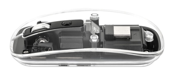 Mouse Ottico Wireless 800-1600 dpi con Micro Ricevitore USB Nero Trasparente - immagine 10