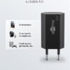 Caricatore USB 1A 5W Compatto Spina Europea Nero - immagine 6