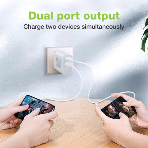 Caricatore Alimentatore USB-C™ 30W e USB-A QC3.0 da Muro - immagine 6