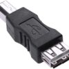 Adattatore Convertitore USB A Femmina USB B Maschio Nero - immagine 5
