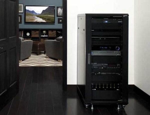 Armadio Rack 19'' 600x600 44U per Audio Video Nero - immagine 6