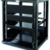 Armadio Rack 19'' 600x600 15U per Audio Video Nero - immagine 6